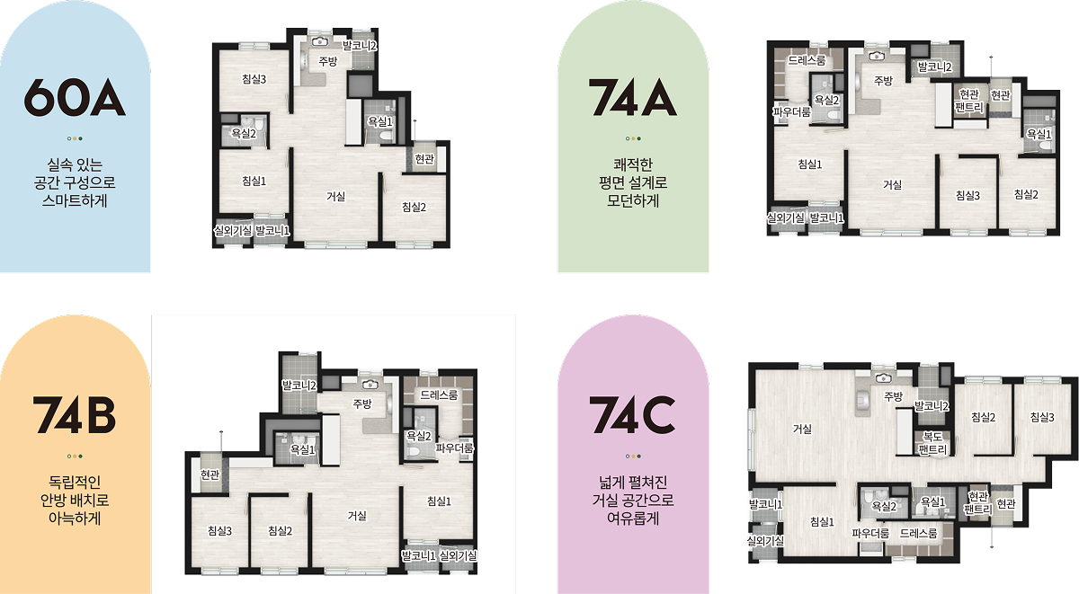연수 월드메르디앙 어반포레 평면 안내